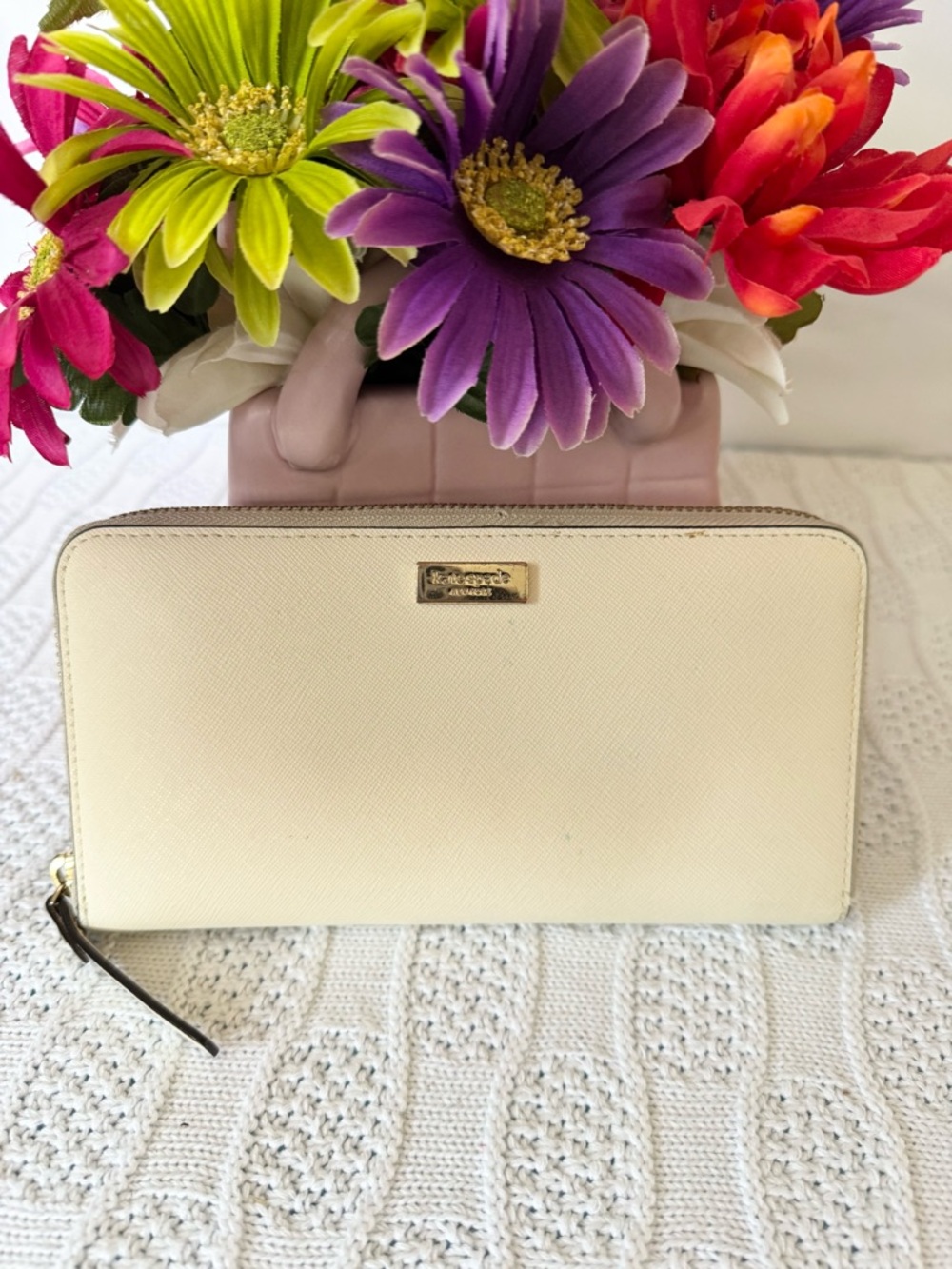 Kate Spade Newbury Lane Neda Zip Around saffiano Wallet